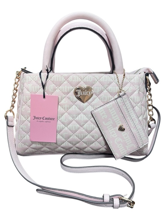 Juicy Couture Handbags - Juicy Couture Love Your Couture Pink & White Quilted Handbag w/ Card Holder